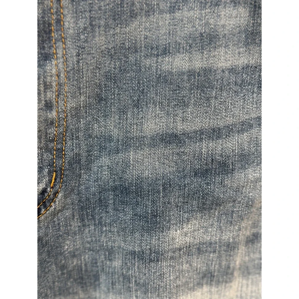 RISEN Women 3XL High Waist Distressed Denim Cut Off Long Jean Shorts NWT
